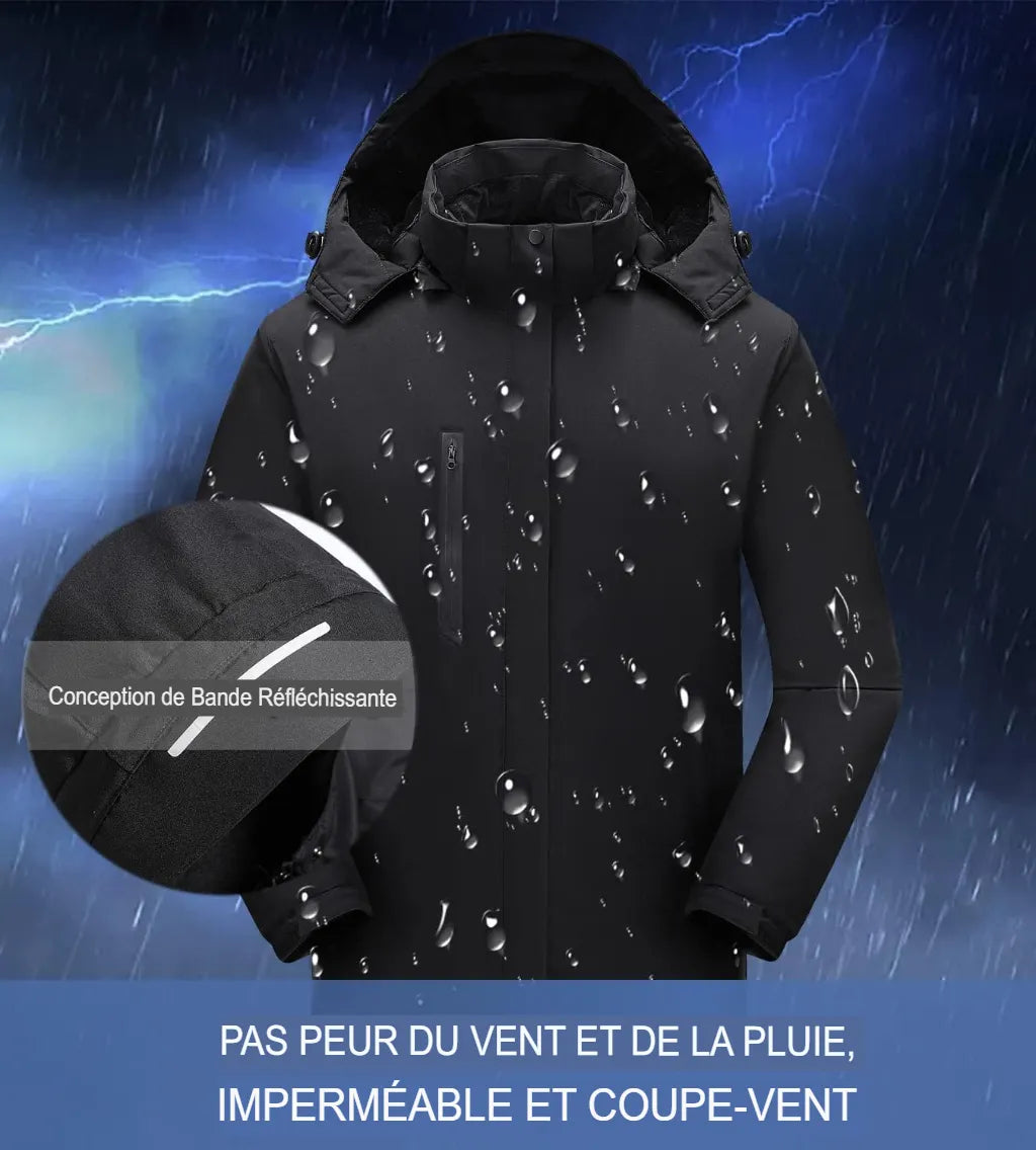 InnoWarm-Veste chauffante avec capuche détachable